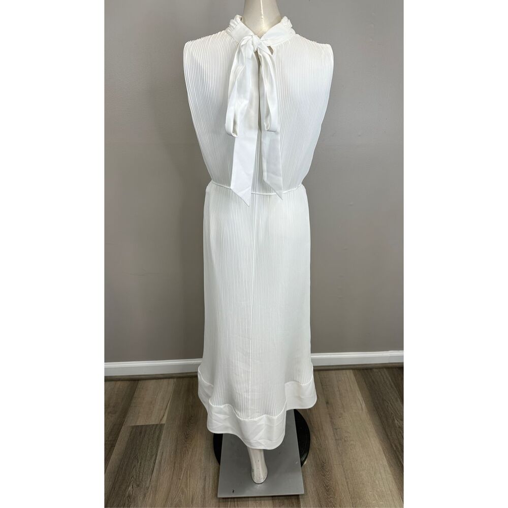 MILLY Melina Solid Pleated Dress Size 4 $425 - Picture 7 of 10